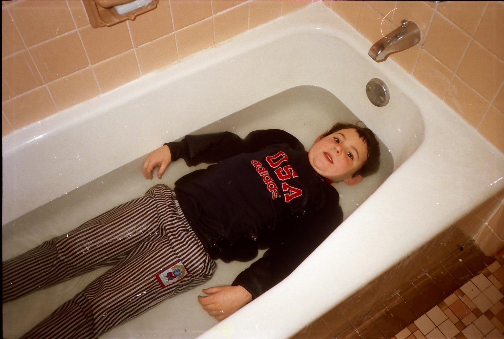 Keith in tub